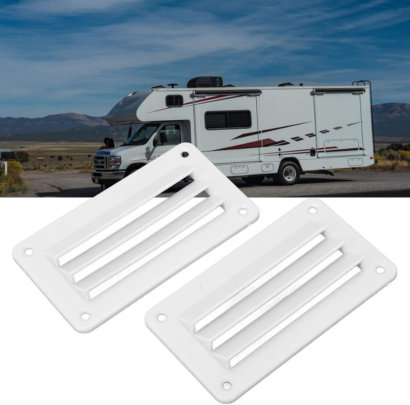 AYNEFY RV Parts Accessories Lightweight ABS Ventilation Grille Easy Installation with Hardware Screws for RV Yacht Bathroom Office Air Vent Louver - Image 2