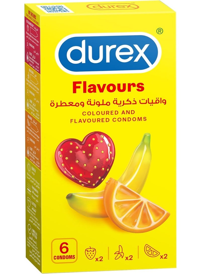 Durex Play Durex Coloured And Flavoured Condoms For Men - 6 Pieces - Image 1