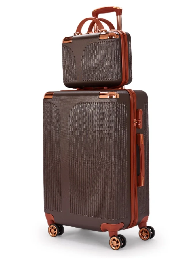 LIMRA Luggage set 5 pieces travel Bags with a distinctive design from Brown