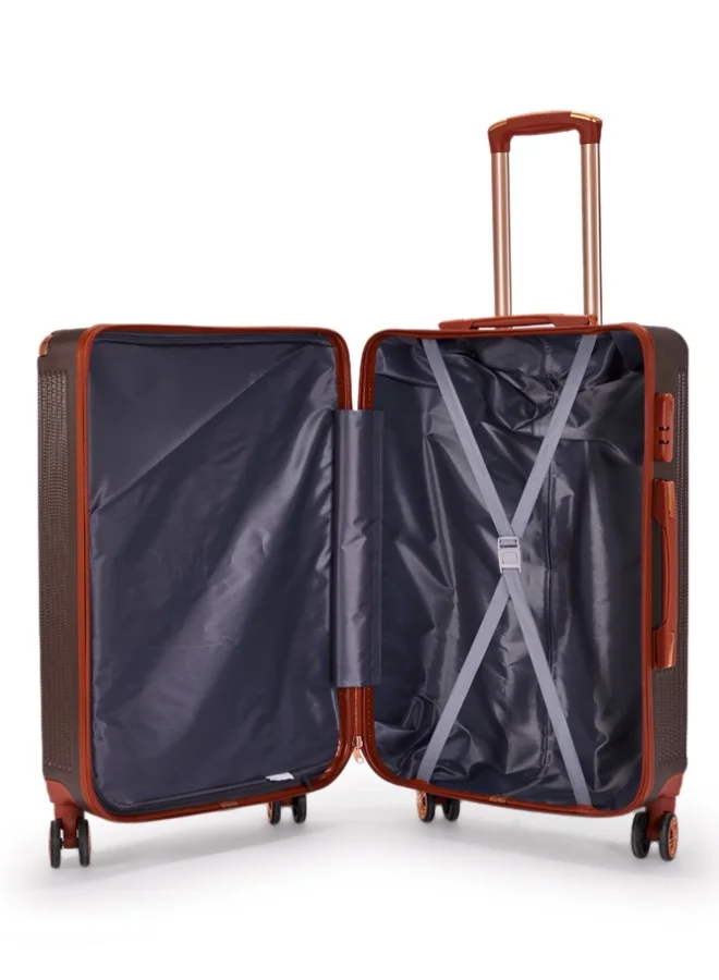 LIMRA Luggage set 5 pieces travel Bags with a distinctive design from Brown