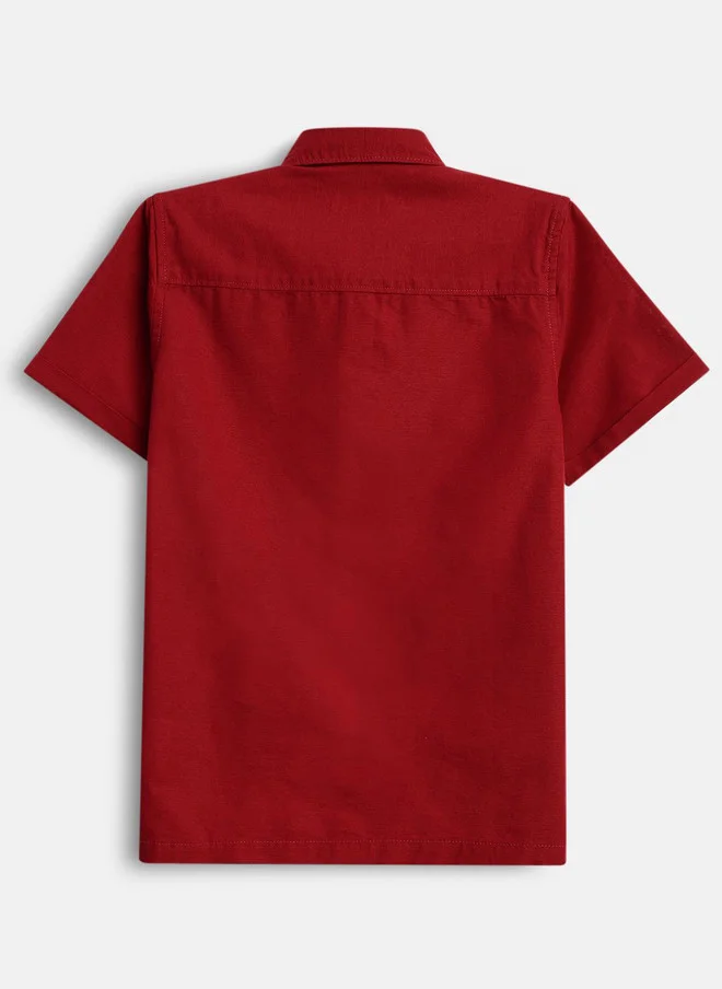 بونكيدز BONKIDS Boys Opaque Casual Shirt in Red