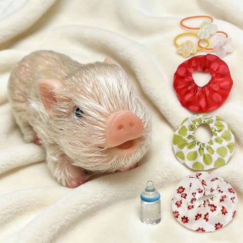 OtardDolls 5 Inch Reborn Piggy Dolls Lifelike Full Silicone Soft Mini Pig Dolls Mini Realistic Newborn Soft Stylish Cute Realistic Animals Pig Toy for Kids - Image 1