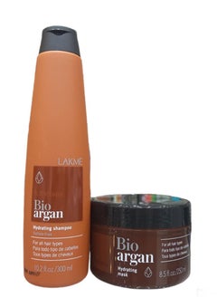 LAKME K-therapy shampoo 300ml and mask 250 ml with organic argan to moisturize hair sulfate free  - Image 1