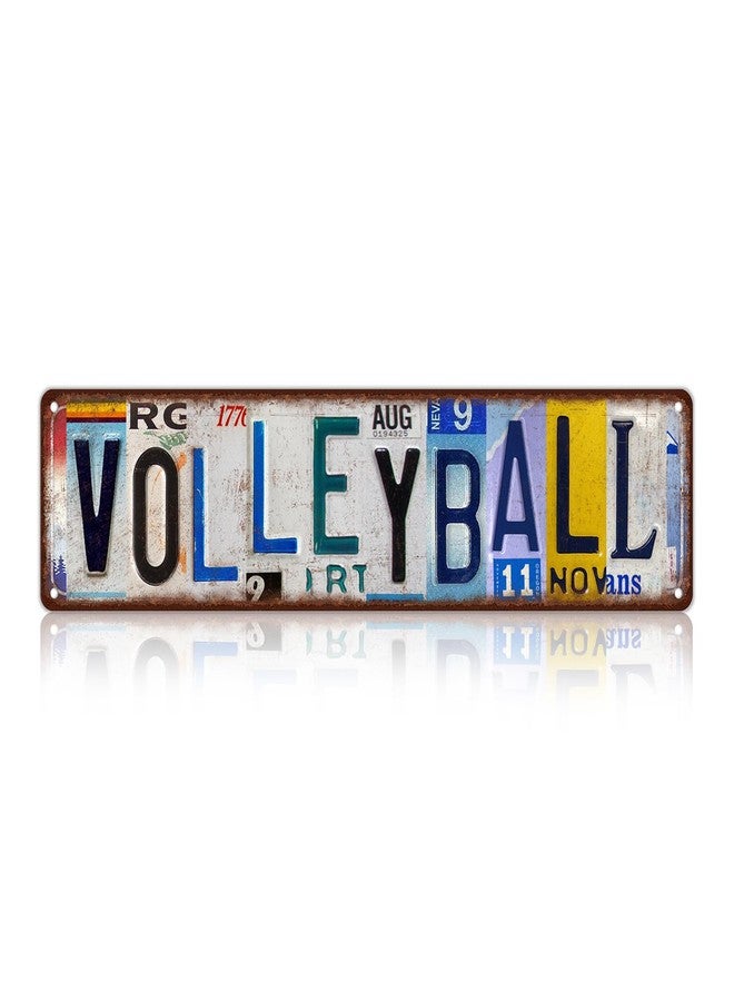 MTsigns Vintage Sport Metal Tin Signs Volleyball Street Signs Man cave Home Room Bar Wall Decor 16 x 4 Inches - Image 1
