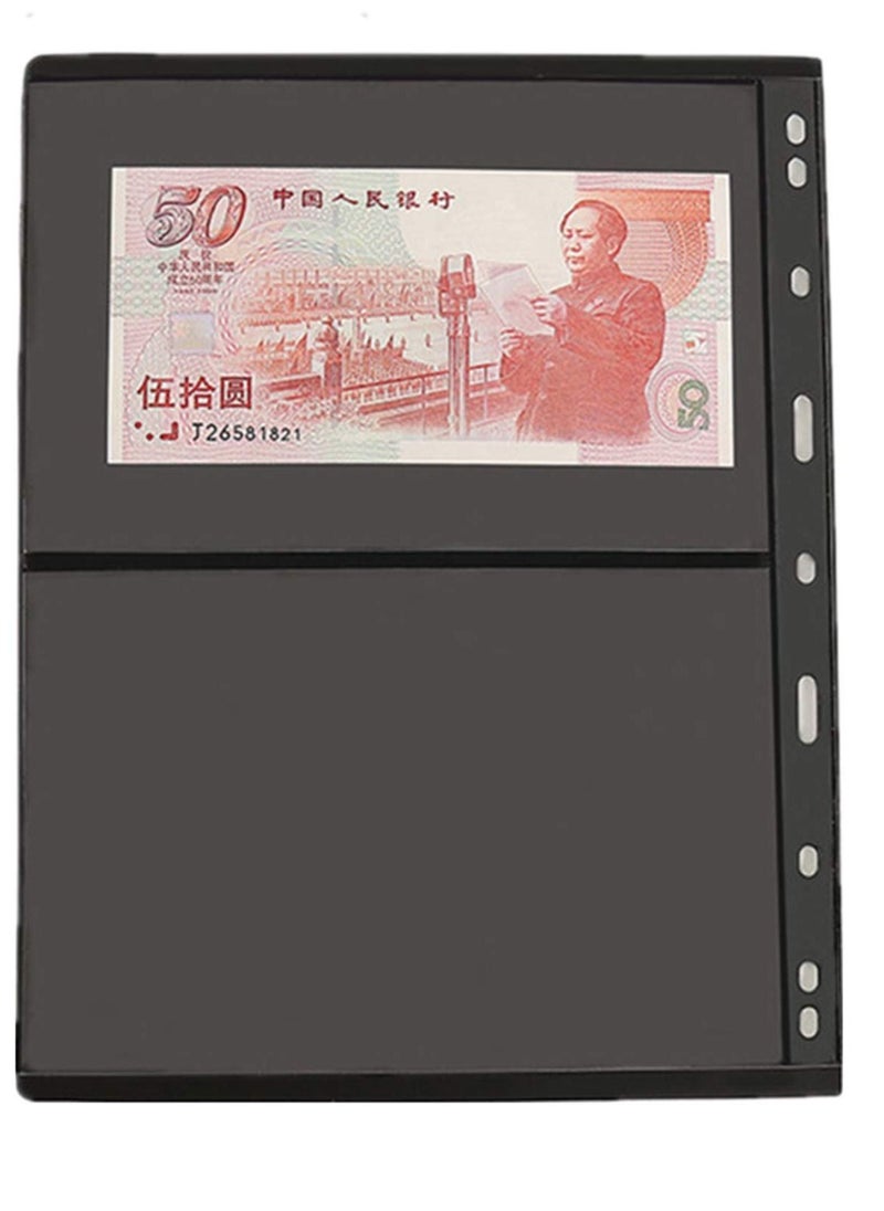 SYOSI - Stamp Pages for Stamp Album Binder, 10 Sheet (20 Page) 2 Rows Pages for Stamp Collectors, Professional Pack (2 Rows) Banknote Collection Book Coin Book, Coin Collection Book, Stamp Book Paper Pages - Image 1