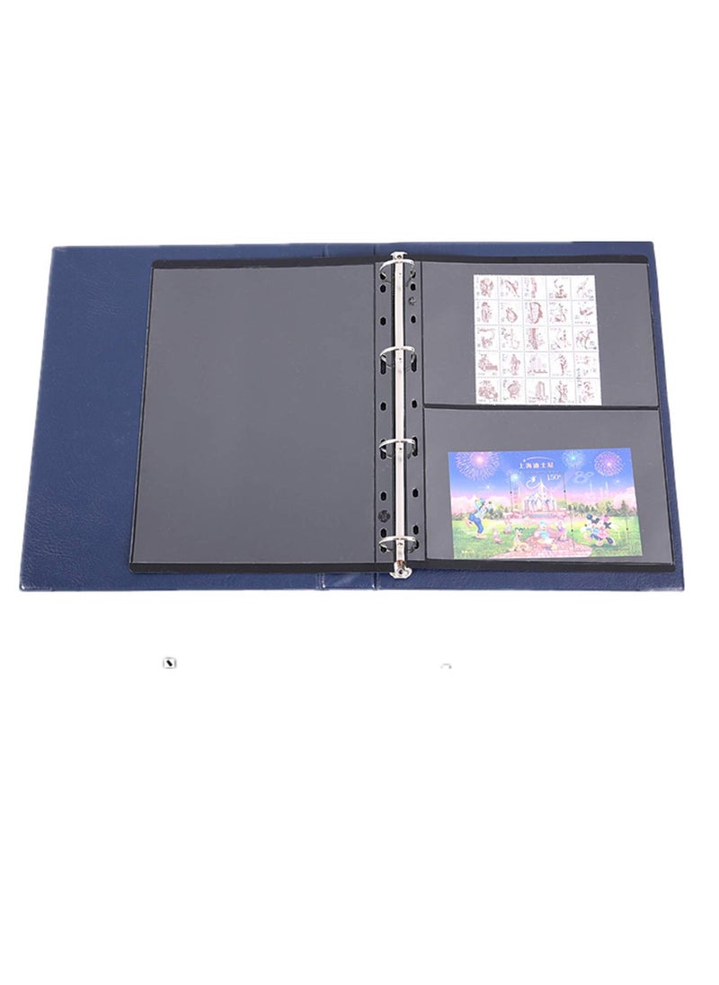 SYOSI - Stamp Pages for Stamp Album Binder, 10 Sheet (20 Page) 2 Rows Pages for Stamp Collectors, Professional Pack (2 Rows) Banknote Collection Book Coin Book, Coin Collection Book, Stamp Book Paper Pages - Image 1