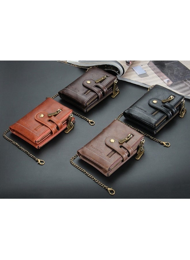 baellerry Anti Lost Men's Short Wallet Advanced Sense Large Capacity Coin Wallet Multi-card Money Clip  - Image 3