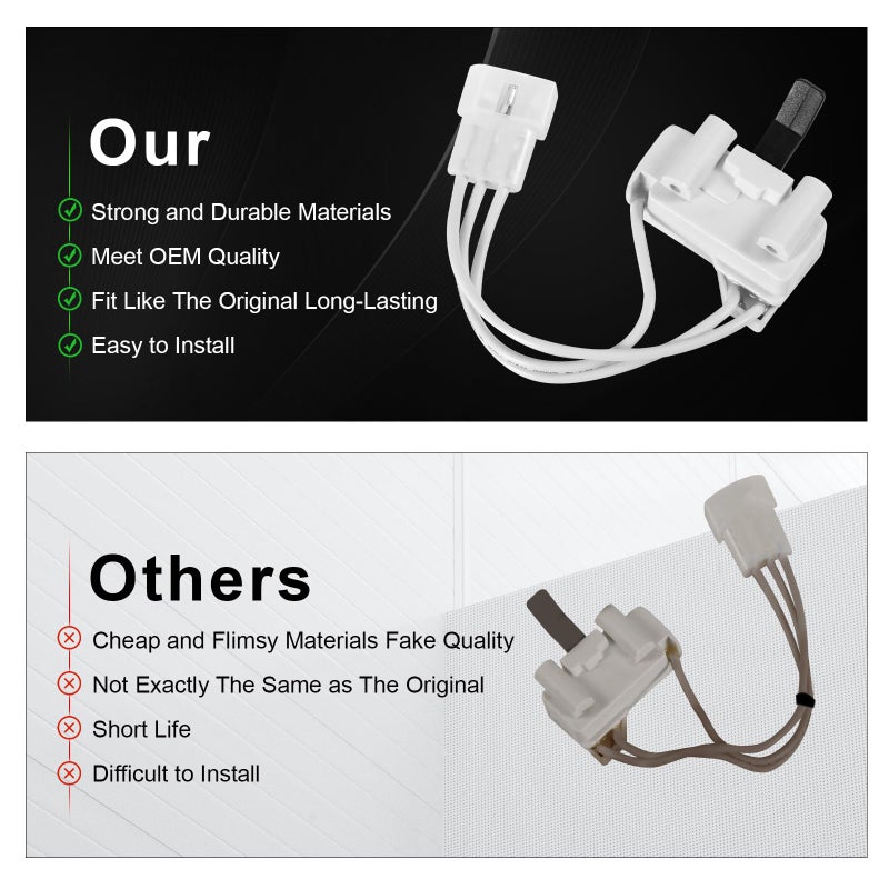 XIHIRCD 3406107 Dryer Door Switch Replacement Part Compatible with to Replace 3406109 3405100 3405101 3406100 3406101, with 3pcs 3392519 Dryer Thermal Fuses for - Image 4