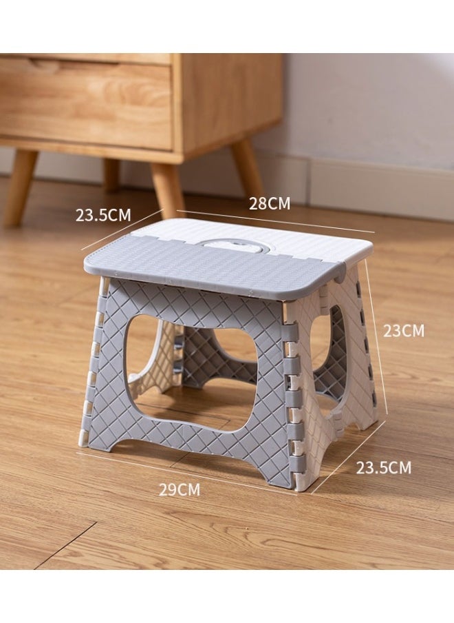 Generic - Portable Home Outdoor Folding Stool, Gray - Image 1