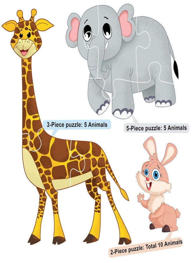 The Book Tree Animal Puzzle for Kids - 60 Piece Animals Jigsaw & Toddler Puzzles with 1 Board Book,Educational Toy for Cognitive Development | Fine-Motor Skills | Age 2+ by Majestic Book Club - Image 3
