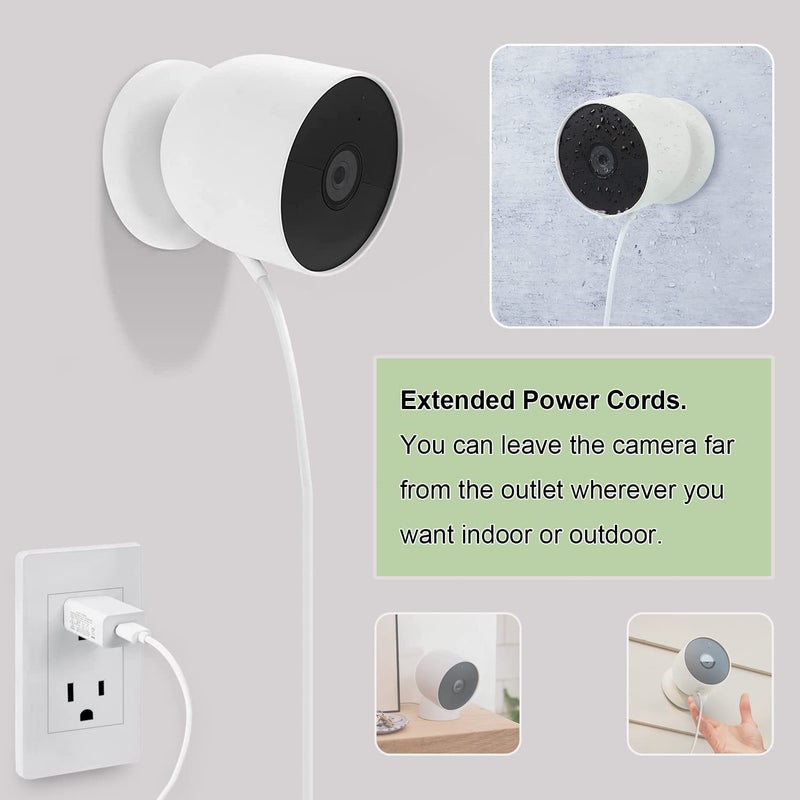iMah Replacement USB Power Extended Cable Compatible with Home Security System Google Nest Cam (Battery), 6.56ft (2m) - Image 3