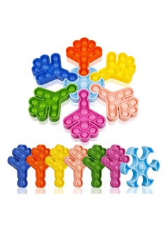 NQOOH Large Interactive Snowflake Pop It Toy 7 Detachable Pieces Sensory Bubble Puzzle for Skill Development in Kids  - Image 1