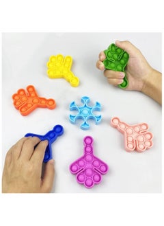 NQOOH Large Interactive Snowflake Pop It Toy 7 Detachable Pieces Sensory Bubble Puzzle for Skill Development in Kids  - Image 4