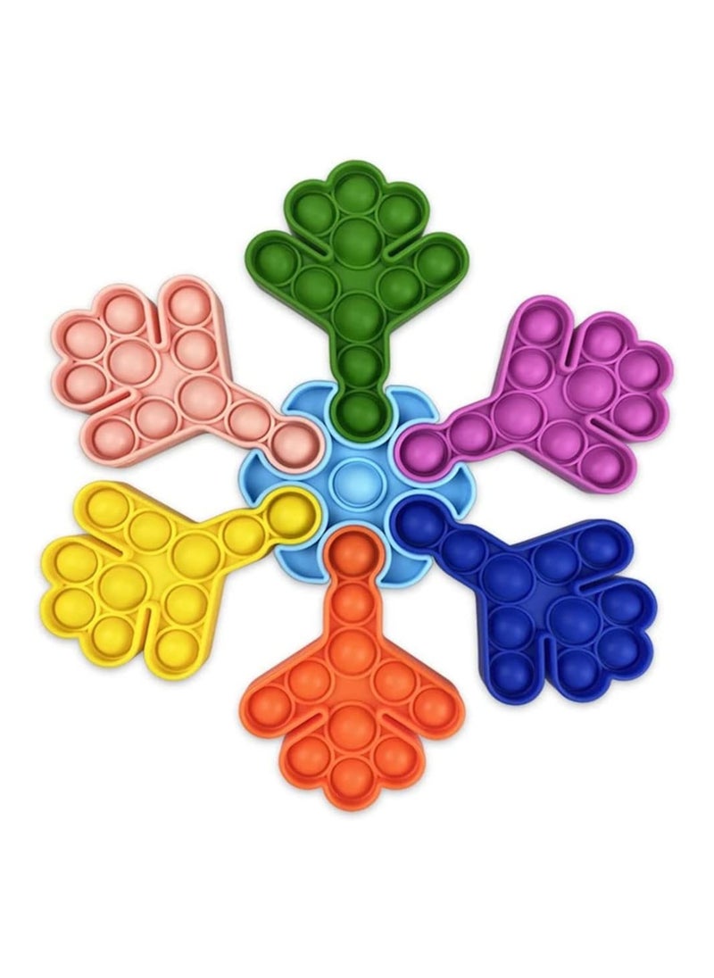 NQOOH - Large Interactive Snowflake Pop It Toy 7 Detachable Pieces Sensory Bubble Puzzle for Skill Development in Kids - Image 1
