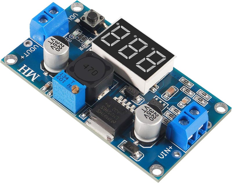 DORHEA LM2596 DC-DC Buck Converter Step-Down Regulator 4.0-40V to 1.25-37V DC 36V to 24V to 12V to 5V Volt Power Supply Module with LED Voltmeter Display Compatible with Car Motor Buck - Image 3