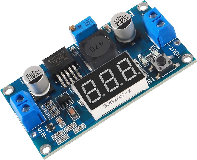DORHEA LM2596 DC-DC Buck Converter Step-Down Regulator 4.0-40V to 1.25-37V DC 36V to 24V to 12V to 5V Volt Power Supply Module with LED Voltmeter Display Compatible with Car Motor Buck - Image 5