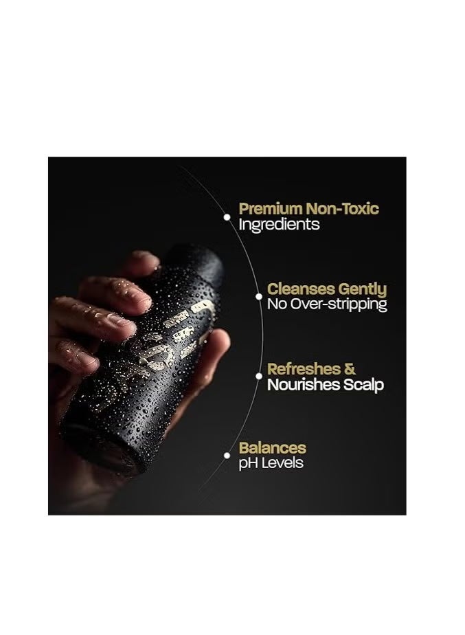 Based Rejuvenating Shampoo with Aloe Vera, Peppermint Oil, & Coconut Oil, Cleansing Shampoo for Men, No Sulfates, Parabens or Phthalates, Quality Men’s Hair Care, 8.34 fl oz Bottle (Pack of 1) - Image 2