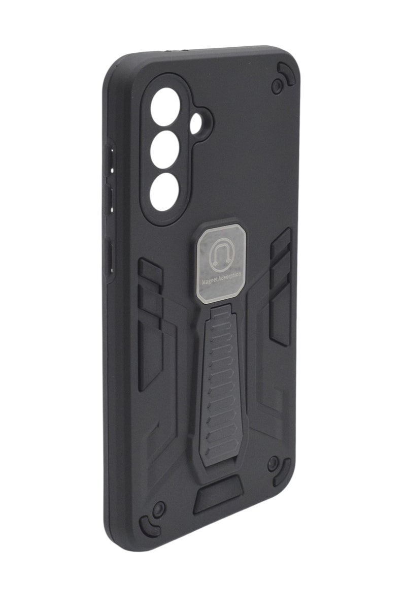 CFS Hard Silicone Shockproof Back Cover Case with Kickstand For Samsung A56 - Black - Image 3