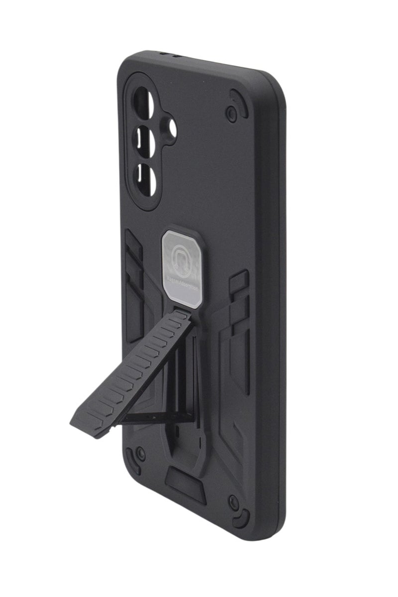 CFS Hard Silicone Shockproof Back Cover Case with Kickstand For Samsung A56 - Black - Image 2