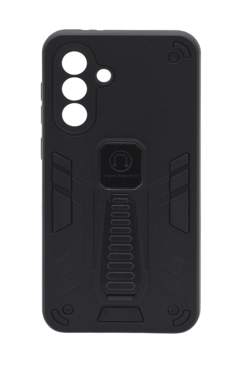 CFS Hard Silicone Shockproof Back Cover Case with Kickstand For Samsung A56 - Black - Image 1