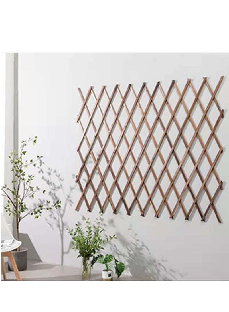 LINGWEI Wooden Lattice Fence Brown 115x105cm - Image 3