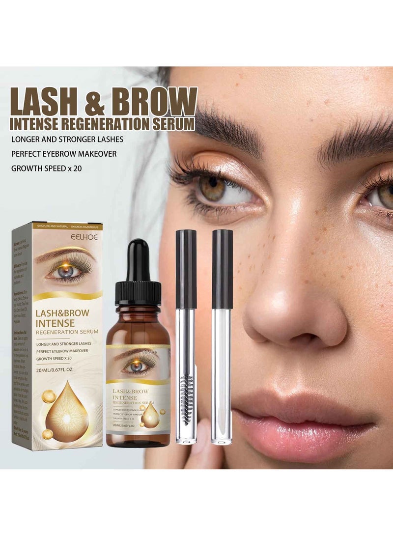 EELHOE Lash & Brow Intense Regeneration Serum, Eyelash Growth Serum and Eyebrow Enhancer for Thicker Eyelashes, Stimulates… - Image 1