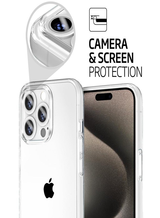 TENOC Phone Case Compatible with iPhone 15 Pro Max, Clear Case Shockproof Protective Bumper Slim Cover for 6.7 Inch - Image 4