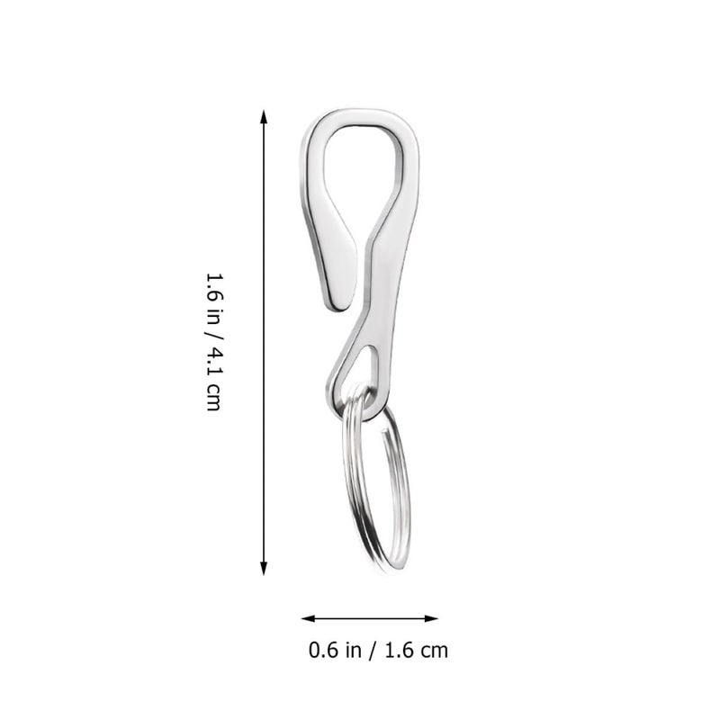 Stainless Steel Quick Release Keychain Buckles Snake Style Clip Key Ring Clamps for Outdoor Camping - Image 3