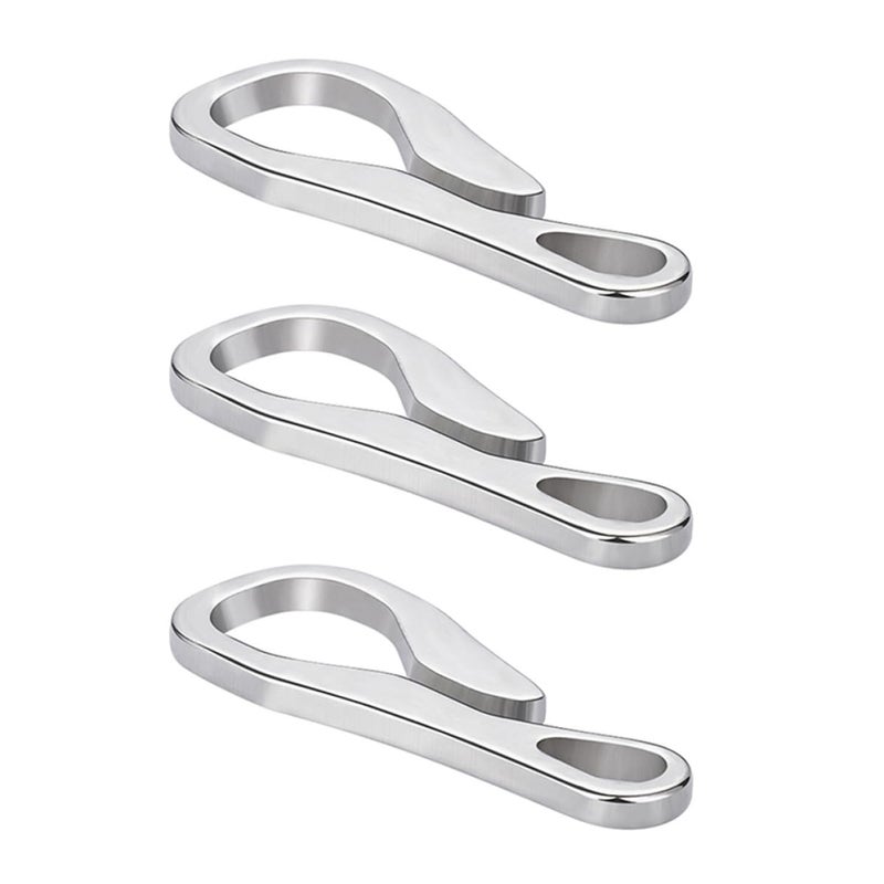 Stainless Steel Quick Release Keychain Buckles Snake Style Clip Key Ring Clamps for Outdoor Camping - Image 2
