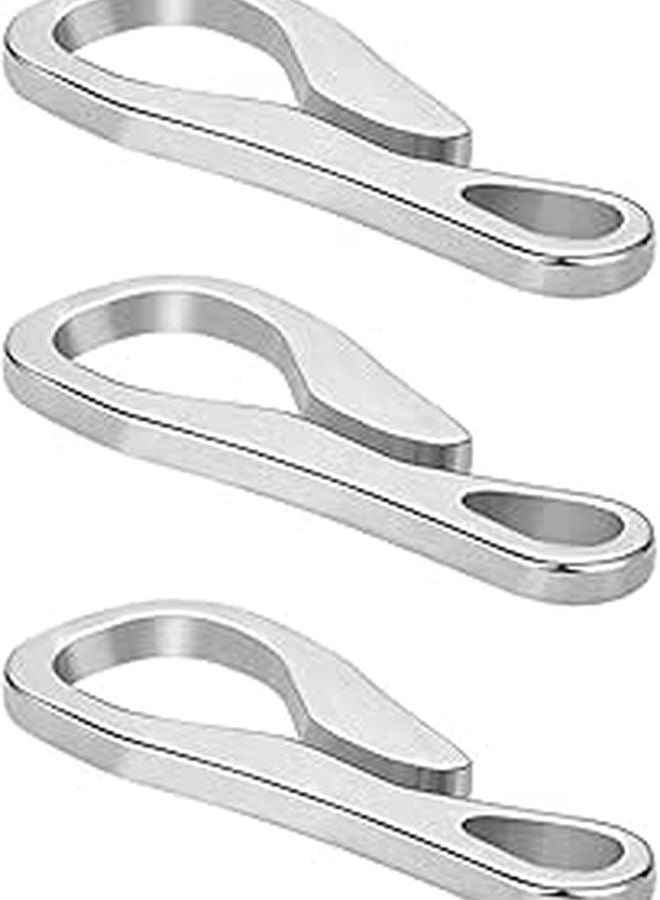 Stainless Steel Quick Release Keychain Buckles Snake Style Clip Key Ring Clamps for Outdoor Camping - Image 1
