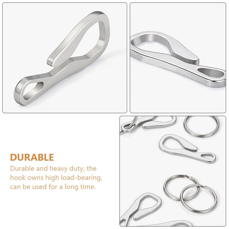 Stainless Steel Quick Release Keychain Buckles Snake Style Clip Key Ring Clamps for Outdoor Camping - Image 5