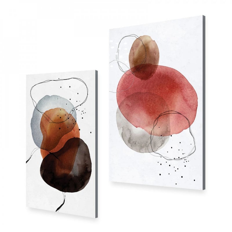 Marktna A double canvas painting with a modern design, total size 80 x 60 cm - Image 2