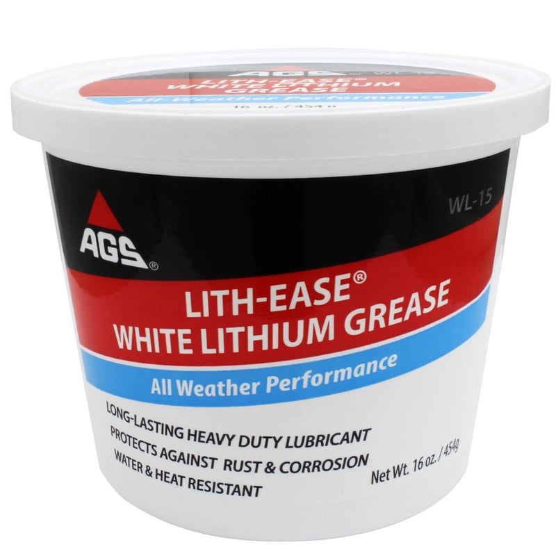 AGS Lith-Ease White Lithium Grease, 16 oz Tub, All Weather Performance, Long Lasting Heavy Duty Lubricant, Water and Heat Resistant, Protects Against Rust and Corrosion - Image 2