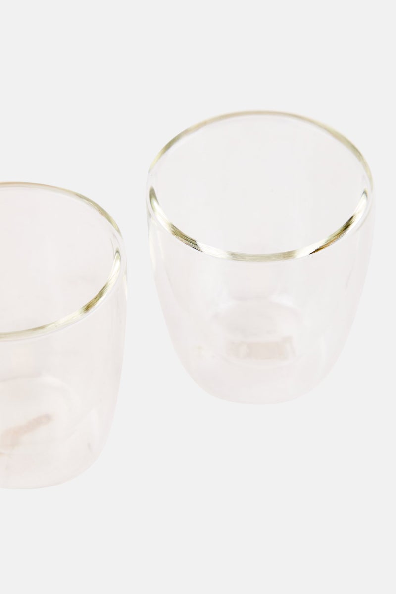 Fissman 2 Pcs Double Wall Heat Resistant Cup Set 80 ml, Transparent - Image 3