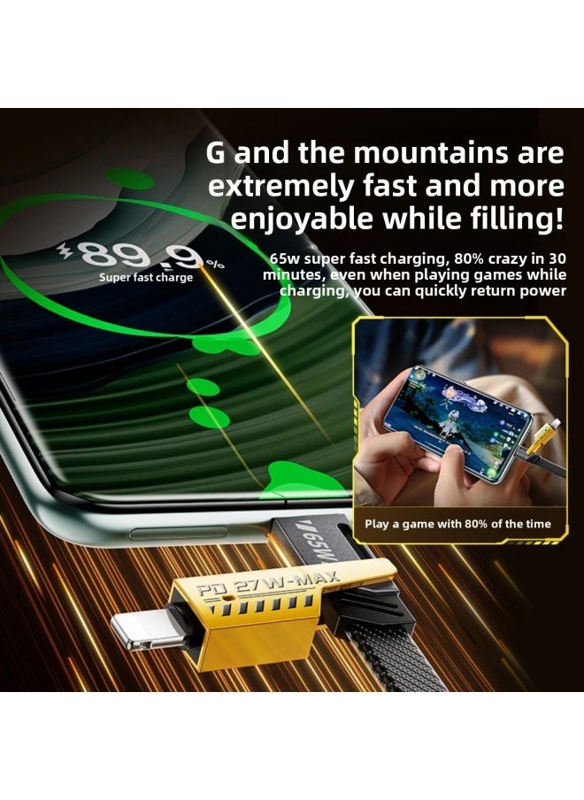 Generic [Source True PD27W] Double Magic 4-in -1 65W Super Fast Charge Line 2-to -2 Car Data Line.-Model:65w+27w【 2m 】english Boxed  - Image 5