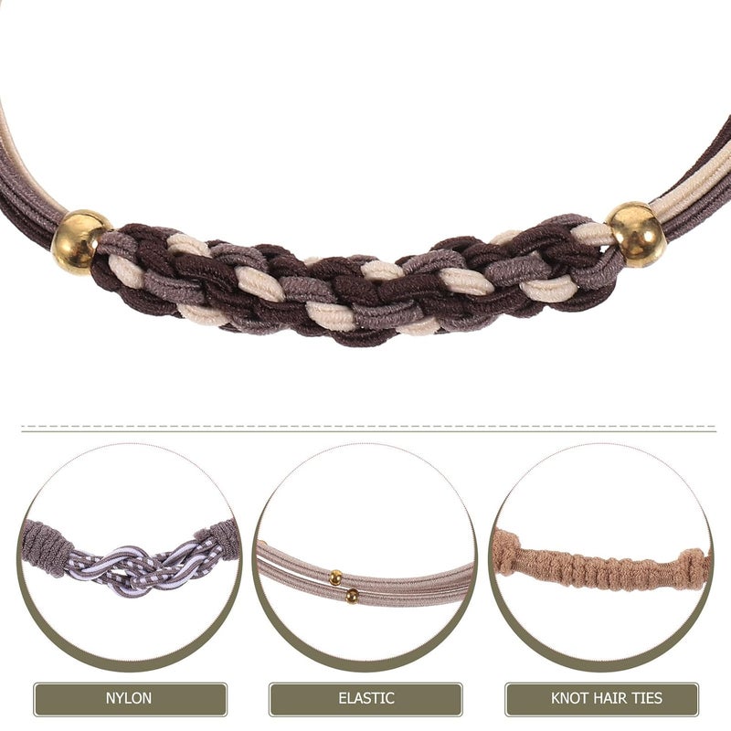 20 Pieces High Elasticity Ponytail Hair Ties and Hair Tie Bracelets for Women Styling Accessories No Crease Damage Suitable for Daily Use - Image 3