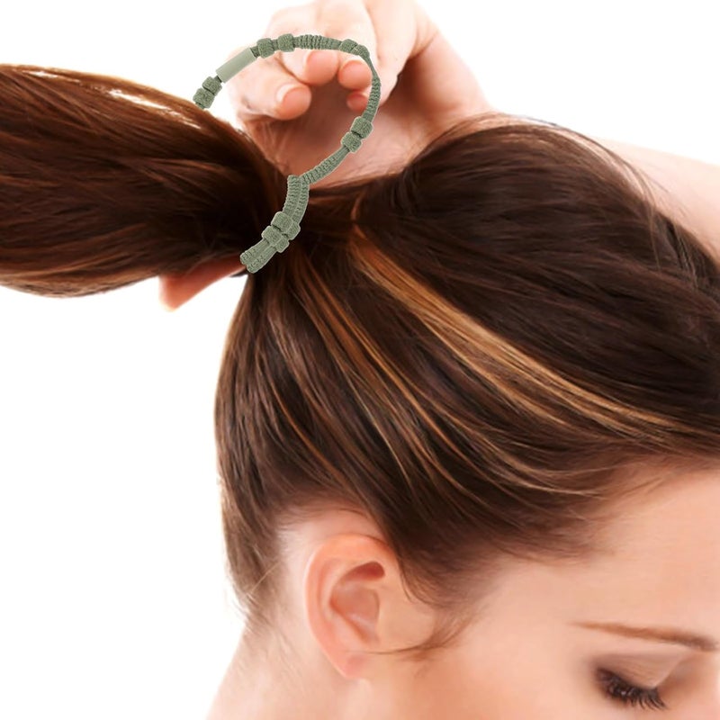 20 Pieces High Elasticity Ponytail Hair Ties and Hair Tie Bracelets for Women Styling Accessories No Crease Damage Suitable for Daily Use - Image 5