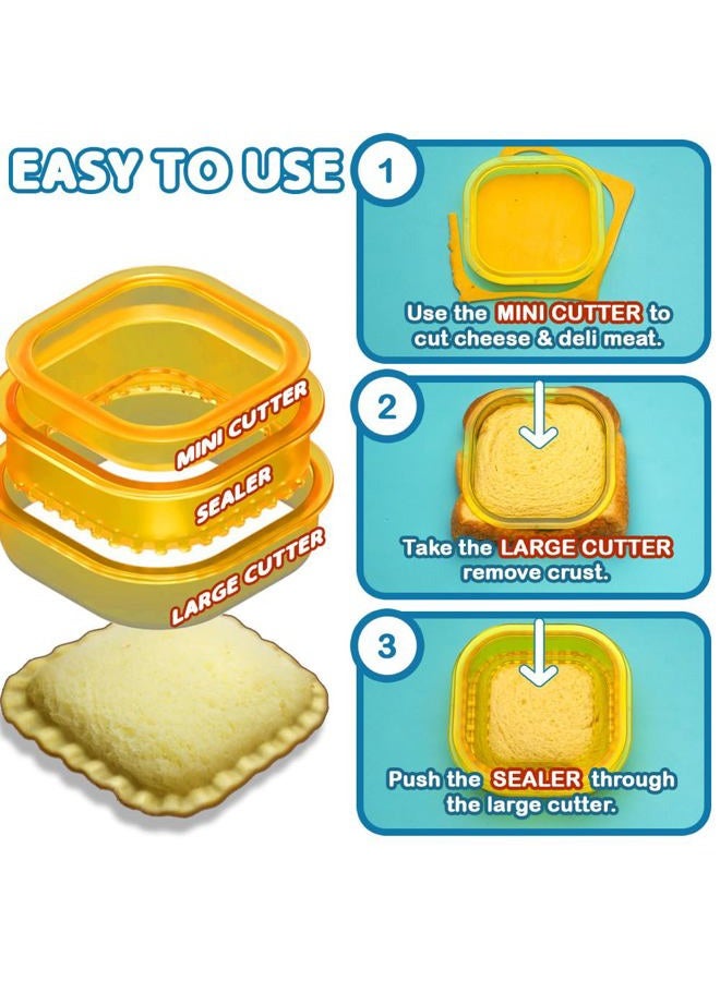 Savoychef Sandwich Cutter and Sealer - Decruster Sandwich Maker - Cut and Seal - Great for Lunchbox and Bento Box - Boys and Girls Kids Lunch - Sandwich Cutters for Kids - Image 3