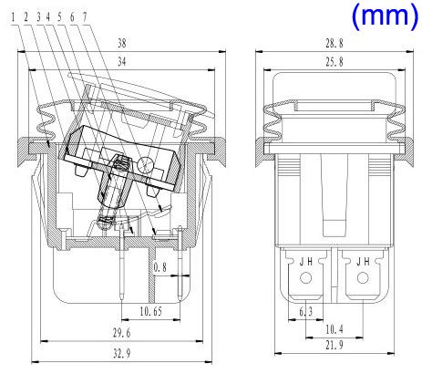 Gebildet 4pcs 12V 24V 20A Waterproof Rocker Toggle Switch with LED Indicator, 4 Pin 2 Position DPST ON-OFF Switch for Car Truck Motorcycle Boat Marine (Red Yellow Blue Green) - Image 4