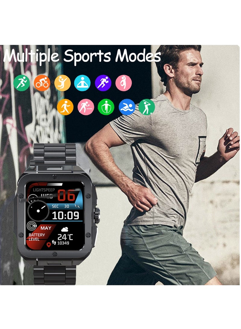 RollsTimi  Smart Watch for Men, Bluetooth Calling Fitness Tracker with Heart Rate Blood Oxygen Monitor IP68 Waterproof Classic Men Sports Watch for iOS Android - Image 3