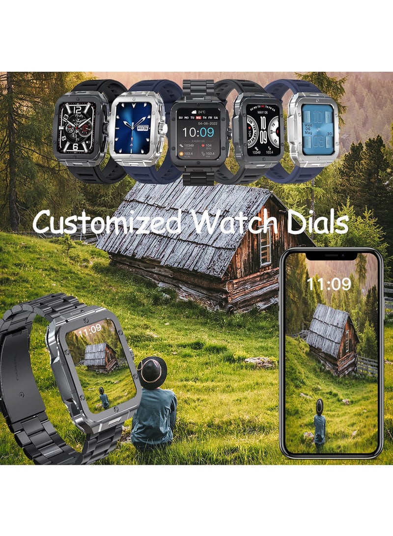 RollsTimi  Smart Watch for Men, Bluetooth Calling Fitness Tracker with Heart Rate Blood Oxygen Monitor IP68 Waterproof Classic Men Sports Watch for iOS Android - Image 2