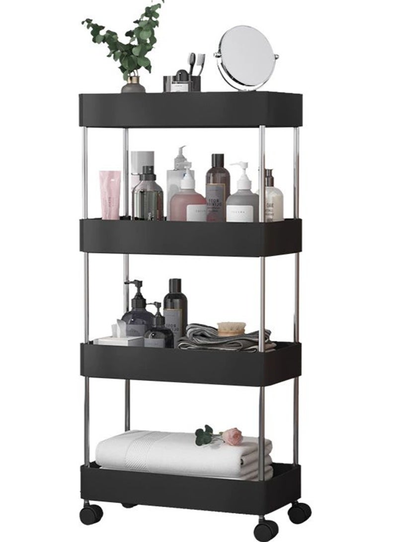 Removable crevice storage rack-4 layers narrow black - Image 2
