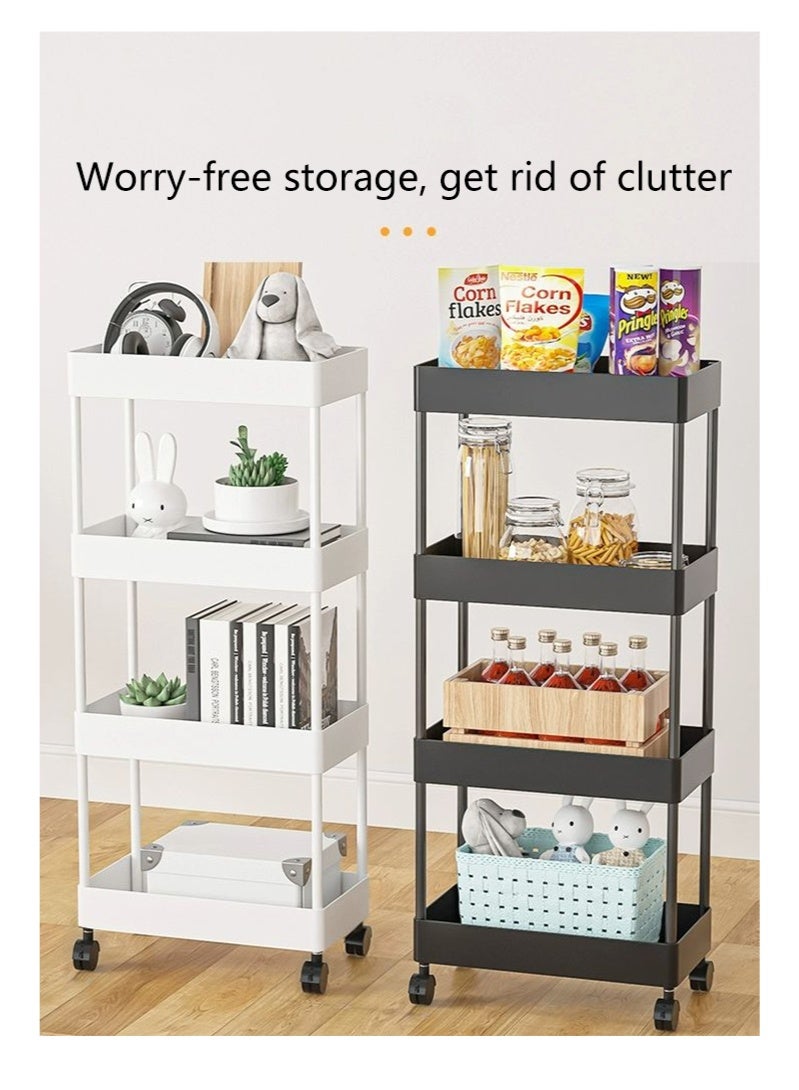 Removable crevice storage rack-4 layers narrow black - Image 4