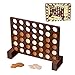 GOTHINK Wooden Four in a Row Game Classic Strategy Game for Kids and Adults Perfect for Family Picnics Camping Great Travel Game - Image 2