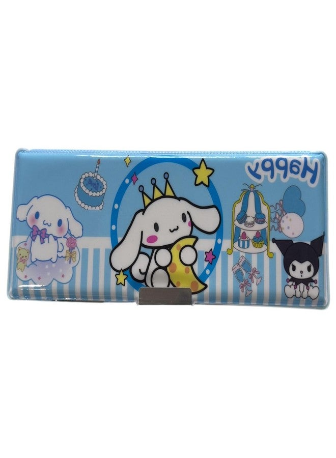 SHIVOM صندوق أقلام مغناطيسي مزدوج الجوانب من SHIVOM مع تصميم Kuromi و Cinnamoroll و My Melody، علبة تخزين أدوات مدرسية متعددة الألوان مع مبراة للأطفال (علبة Cinnamoroll encil (أزرق)) - Image 1