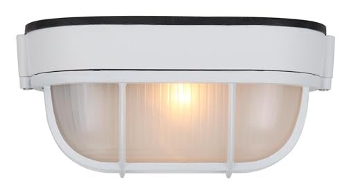 Canarm 1-Light Outdoor Wall or Ceiling Light, Marine Style White Finish, Durable Wet-Rated Outdoor Lighting for Porch, Patio or Outdoor Entryway - Image 5