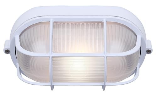 Canarm 1-Light Outdoor Wall or Ceiling Light, Marine Style White Finish, Durable Wet-Rated Outdoor Lighting for Porch, Patio or Outdoor Entryway - Image 2