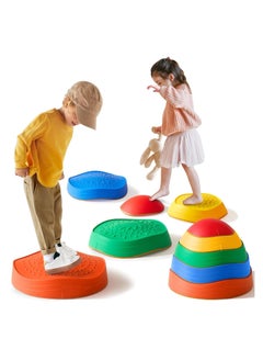 spa luxetique 5Pcs Non-Slip Plastic Balance Stepping Stones for kids,up to 220 Ibs for Pomoting Children's Coordination Skills Obstacle Courses ,Indoor or Outdoor Play, Ages 3-8 Years  - Image 1