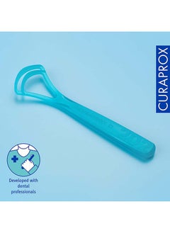 CURAPROX مكشطة اللسان (منظف مكشطة اللسان على الوجهين لإزالة البكتيريا ومحاربة رائحة الفم الكريهة) متعددة الألوان  - Image 2