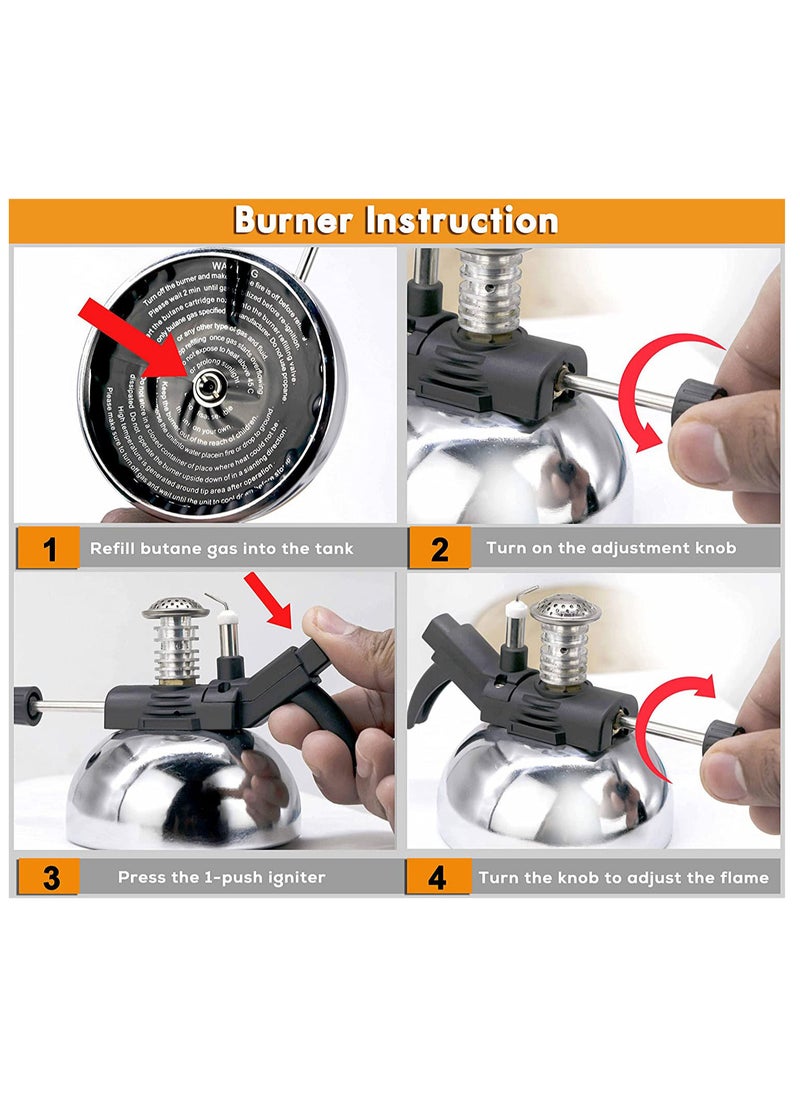 MIBRU - Mini Tabletop Butane Gas Burner With Flame Head For Siphon Coffee Heater Maker Coffee Maker Mocha Pot Gas Stove - Image 1